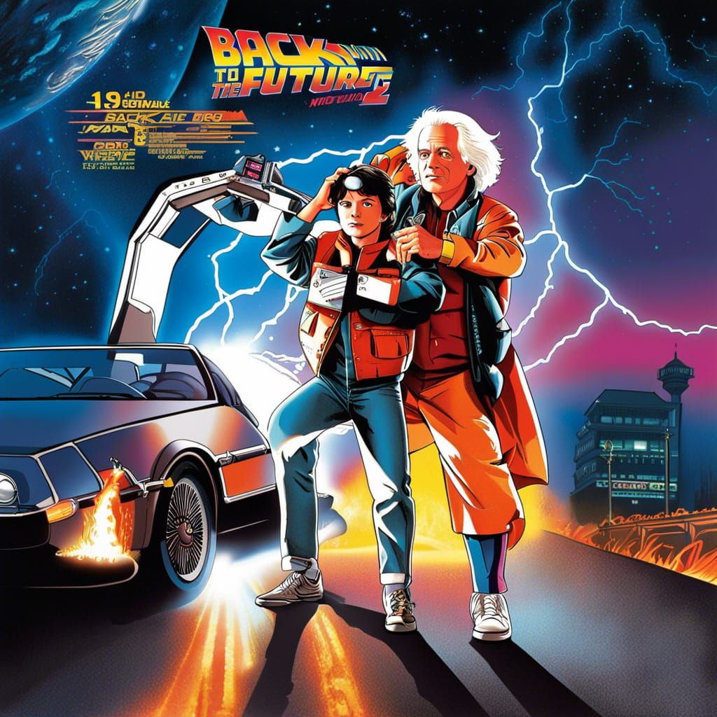 Back to the Future II: Marty and Doc Poster