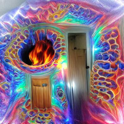 Flaming Psychedelic Portal to Another Dimension