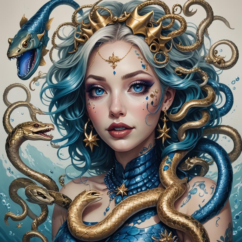 Underwater Snake Goddess #167