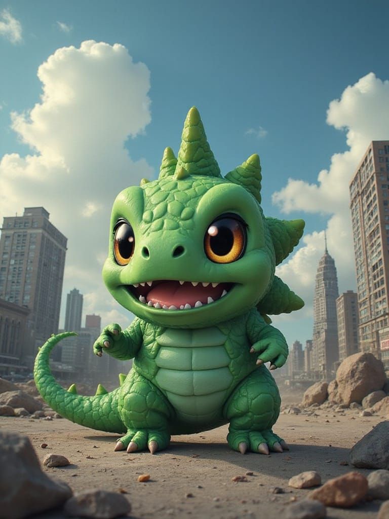 Weaponized Cuteness: Snarfzilla the Chibi Godzilla