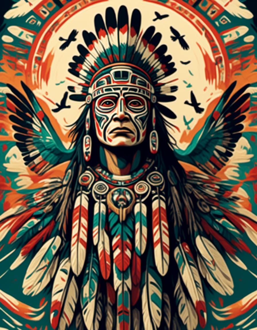 Northwest Coast Indigenous Art Style Illustration