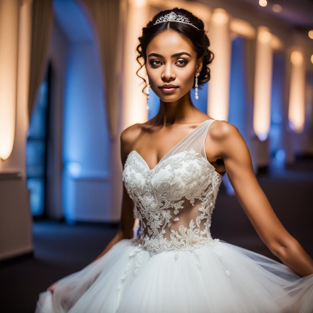 Elegant Bride in Ambient Lighting