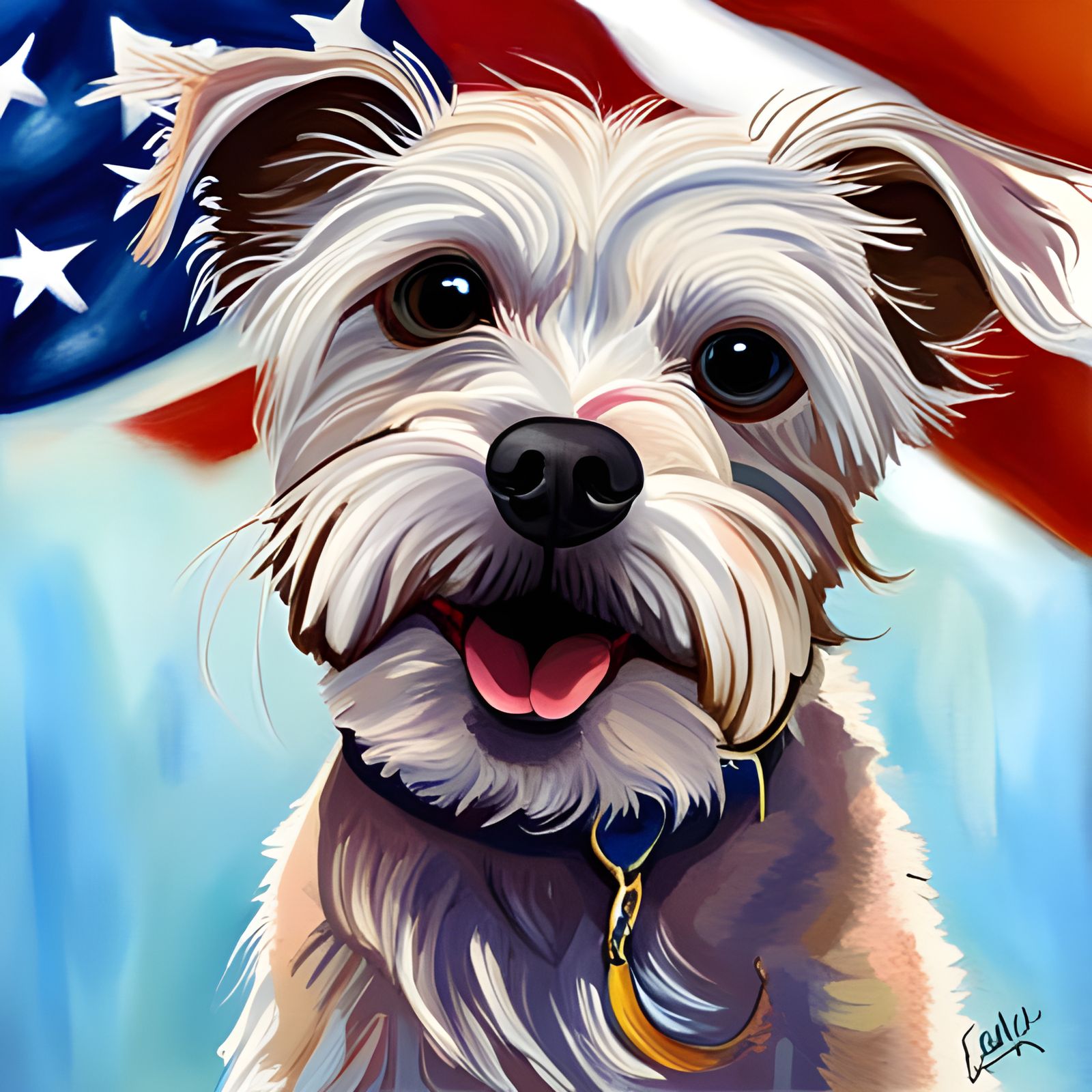 Gouache Painting: Ugly Dog Wins Contest