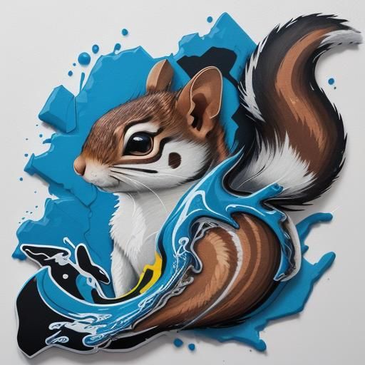 Stone Squirrel: Detailed Isometric Vector Art