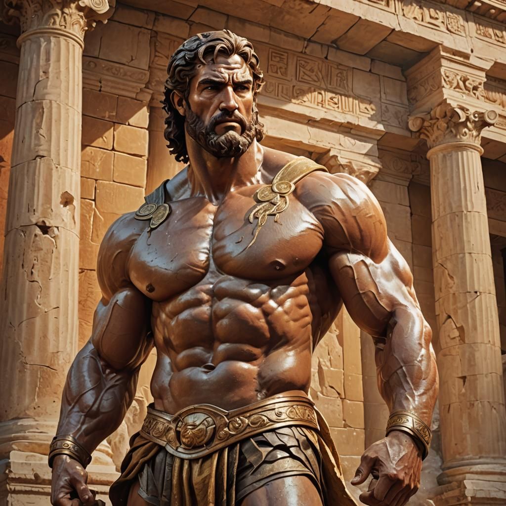 Heroic Hercules in Classical Greek Setting