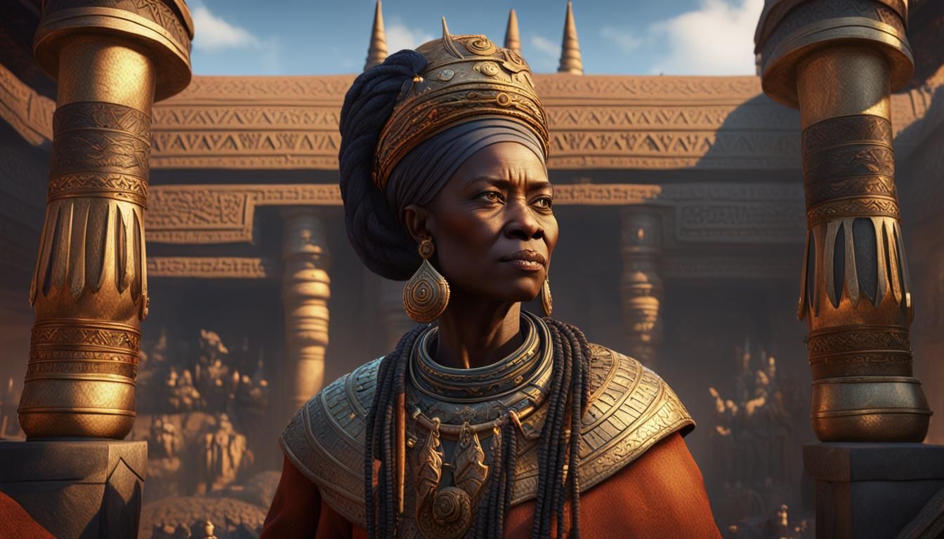 African King's Trusted Advisor: Detailed Matte Painting