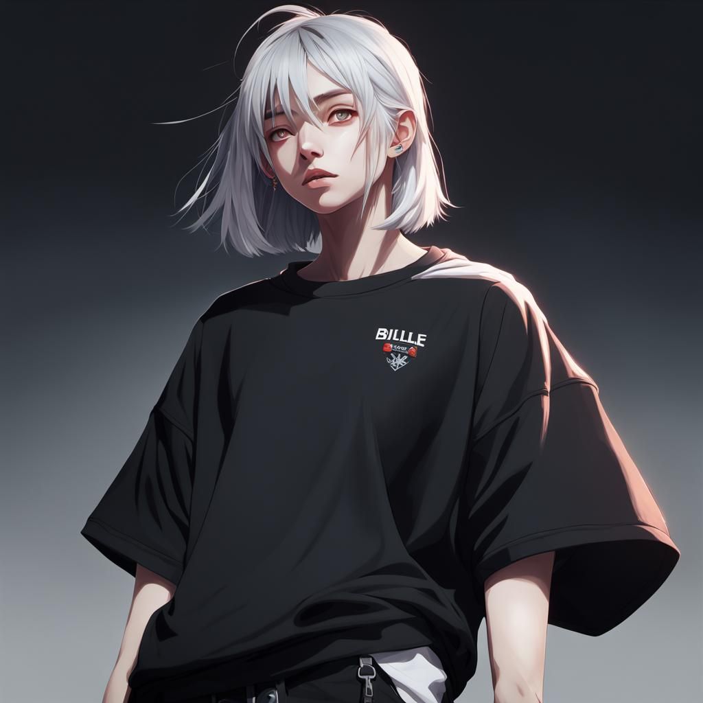 Billie Eilish in 3D Anime Art Style