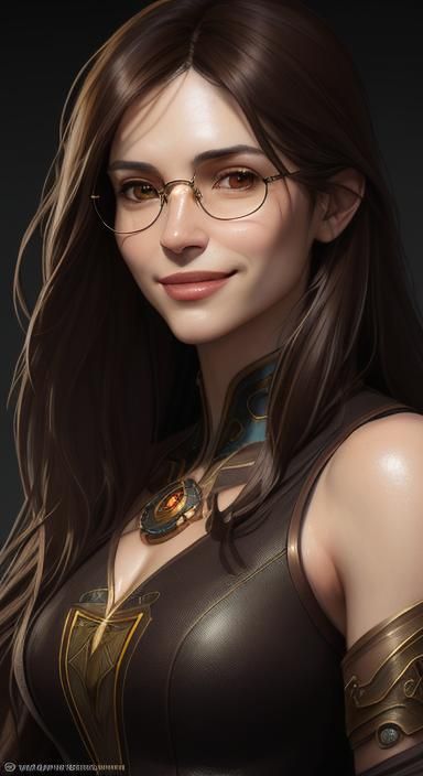 Portrait of a Young Woman in Hyperrealistic Style