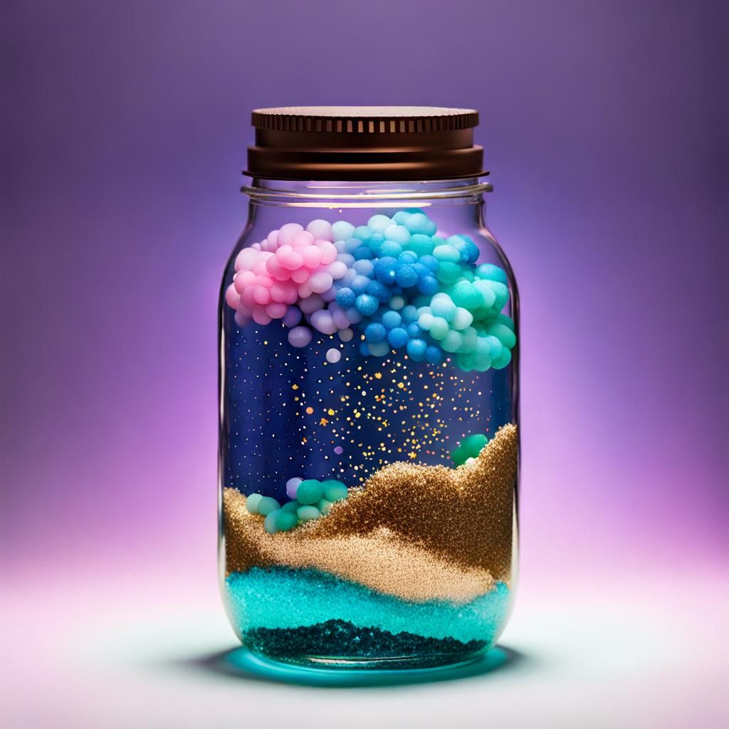 Calming Jar: Magical Glitter Effects in Glass
