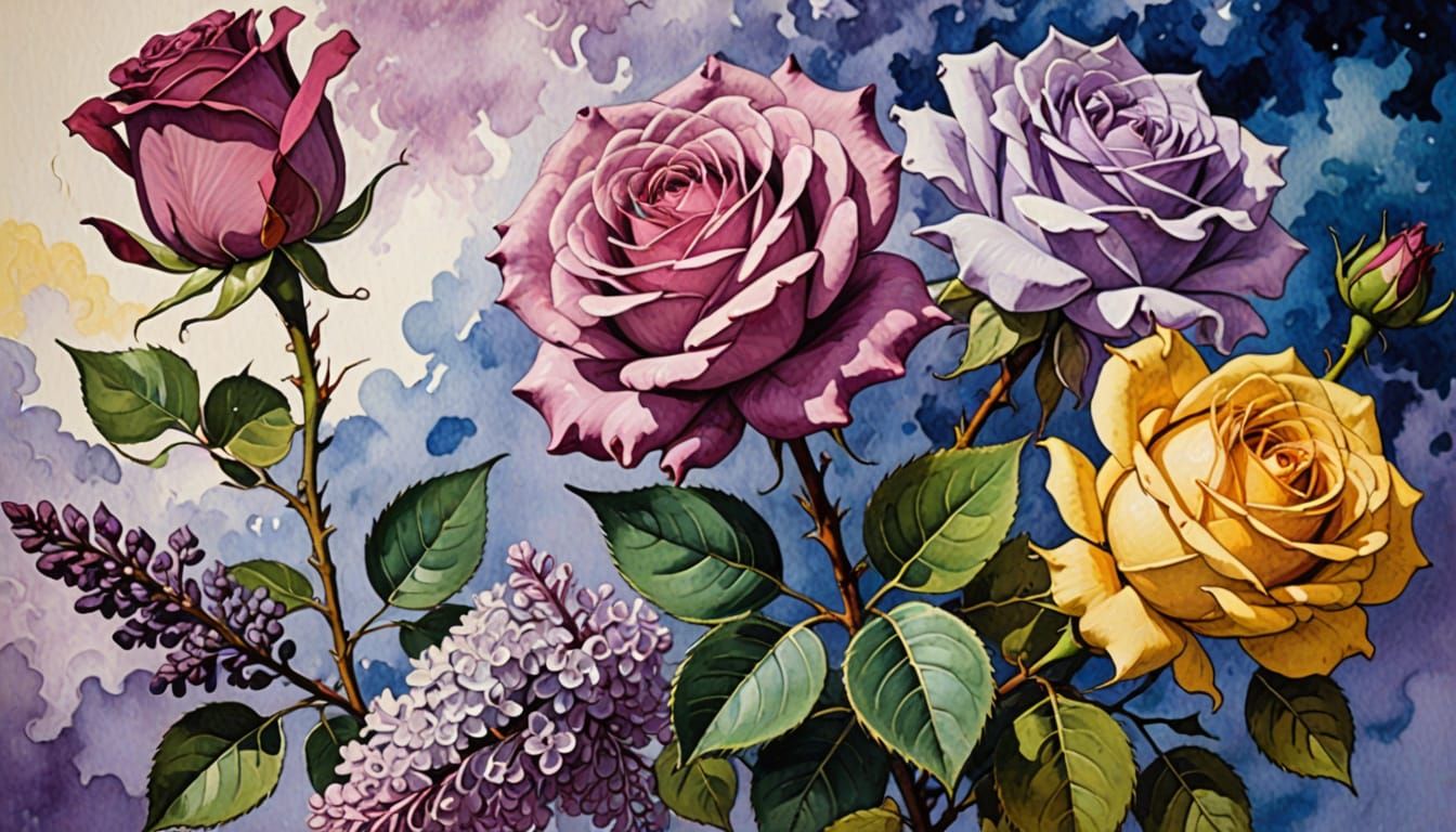 Impressionist Masters Collide in Vibrant Watercolor