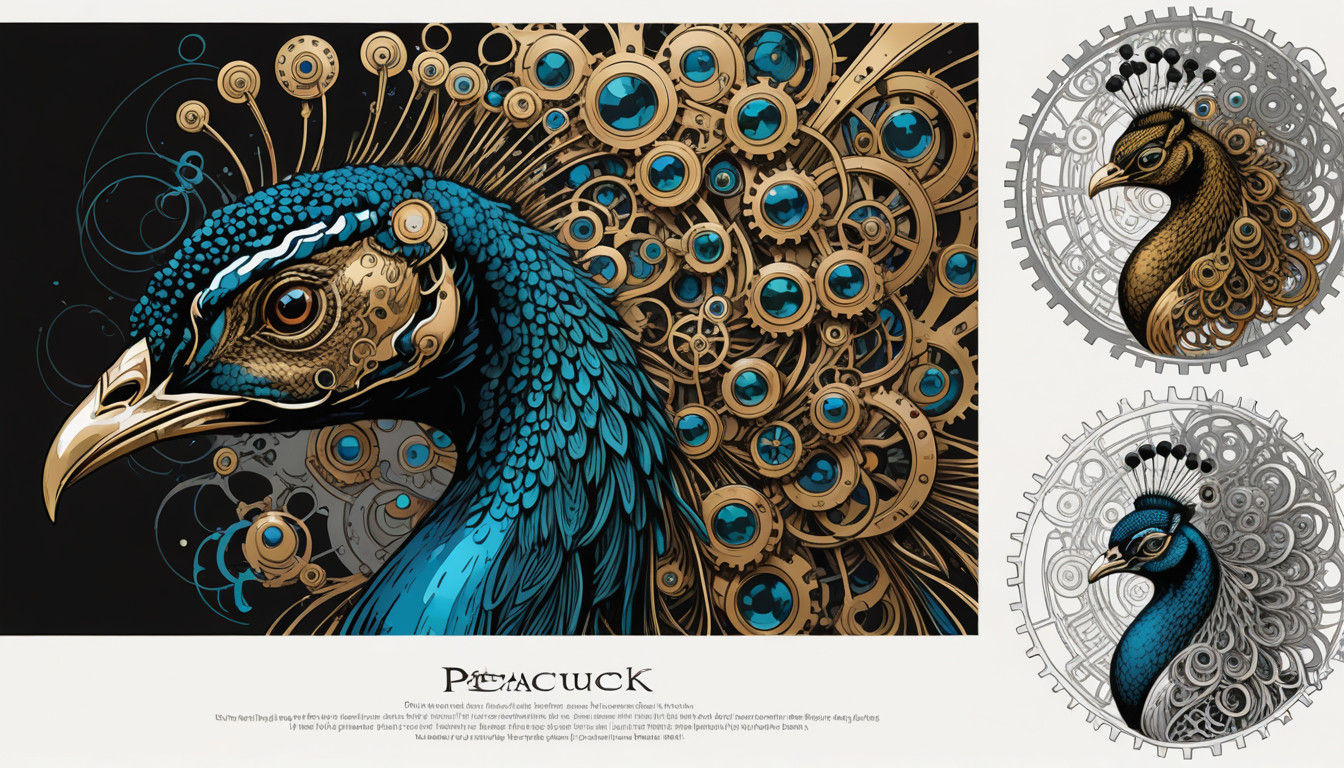 Steampunk Peacock in Turmoil