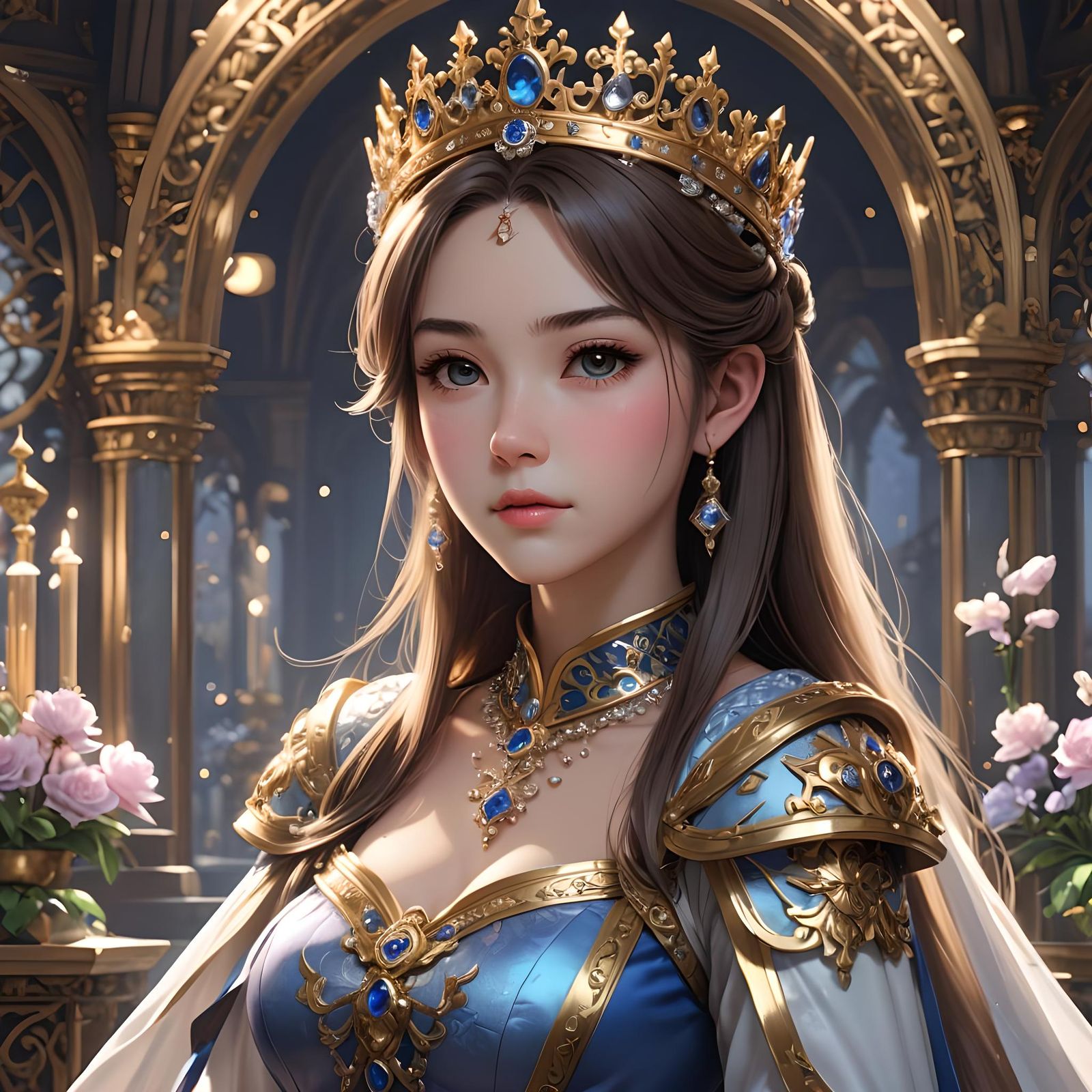 Crown Princess Naomi: Detailed 3D Anime Art