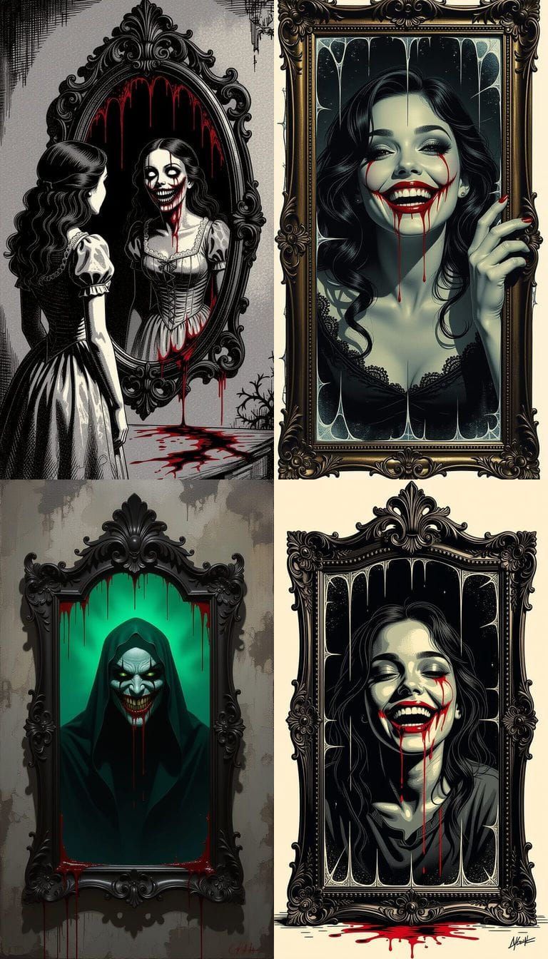 Haunted Mirror Reflection Traps Viewer Inside