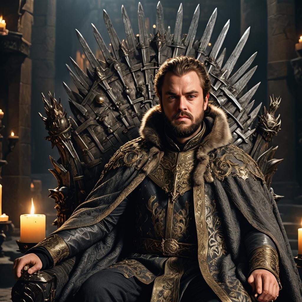 Renly Baratheon on the Iron Throne: Renaissance Portrait