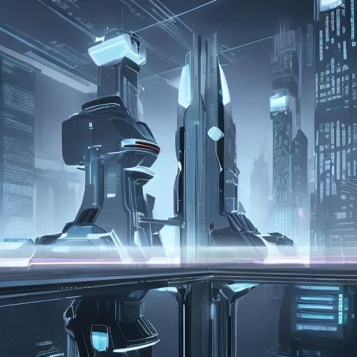 Futuristic Cityscape with Clean Lines