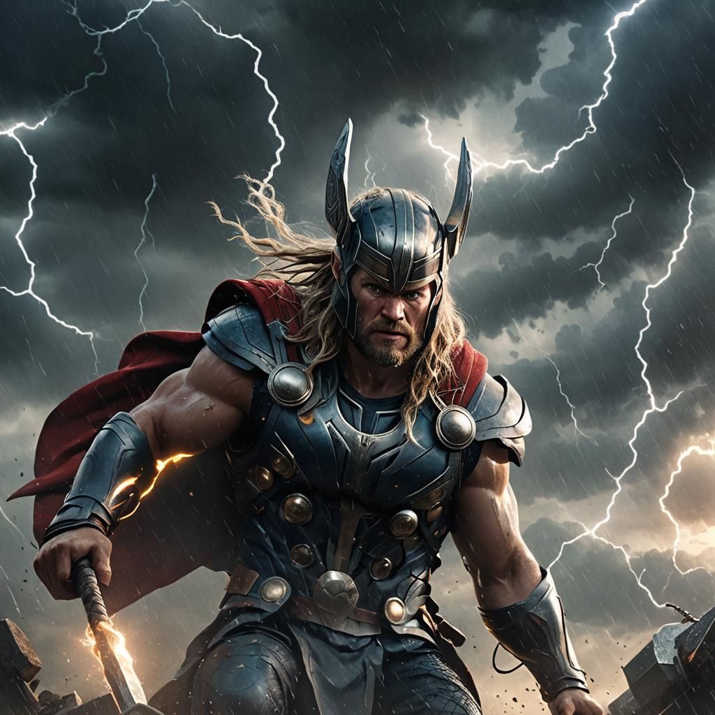 Thor, God of Thunder: Epic Digital Matte Painting