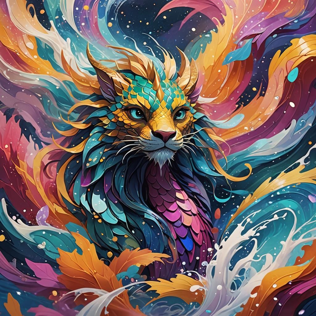 Sisu in Surreal Abstract Environment