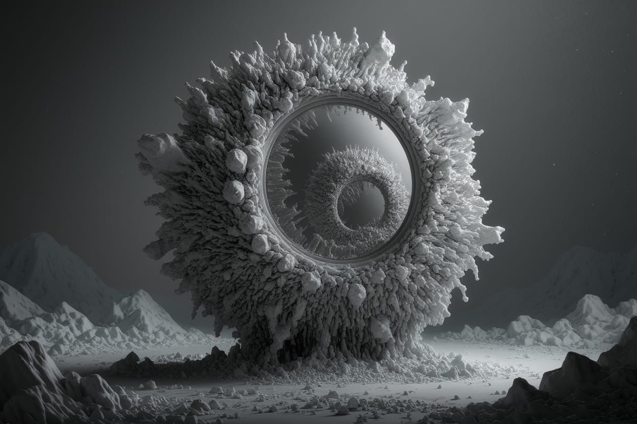 Lost in Art of Hollowness Airbrush Sculptural Rhythm