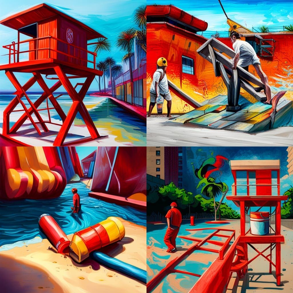 Lifeguard in Graffiti Splash Art Style