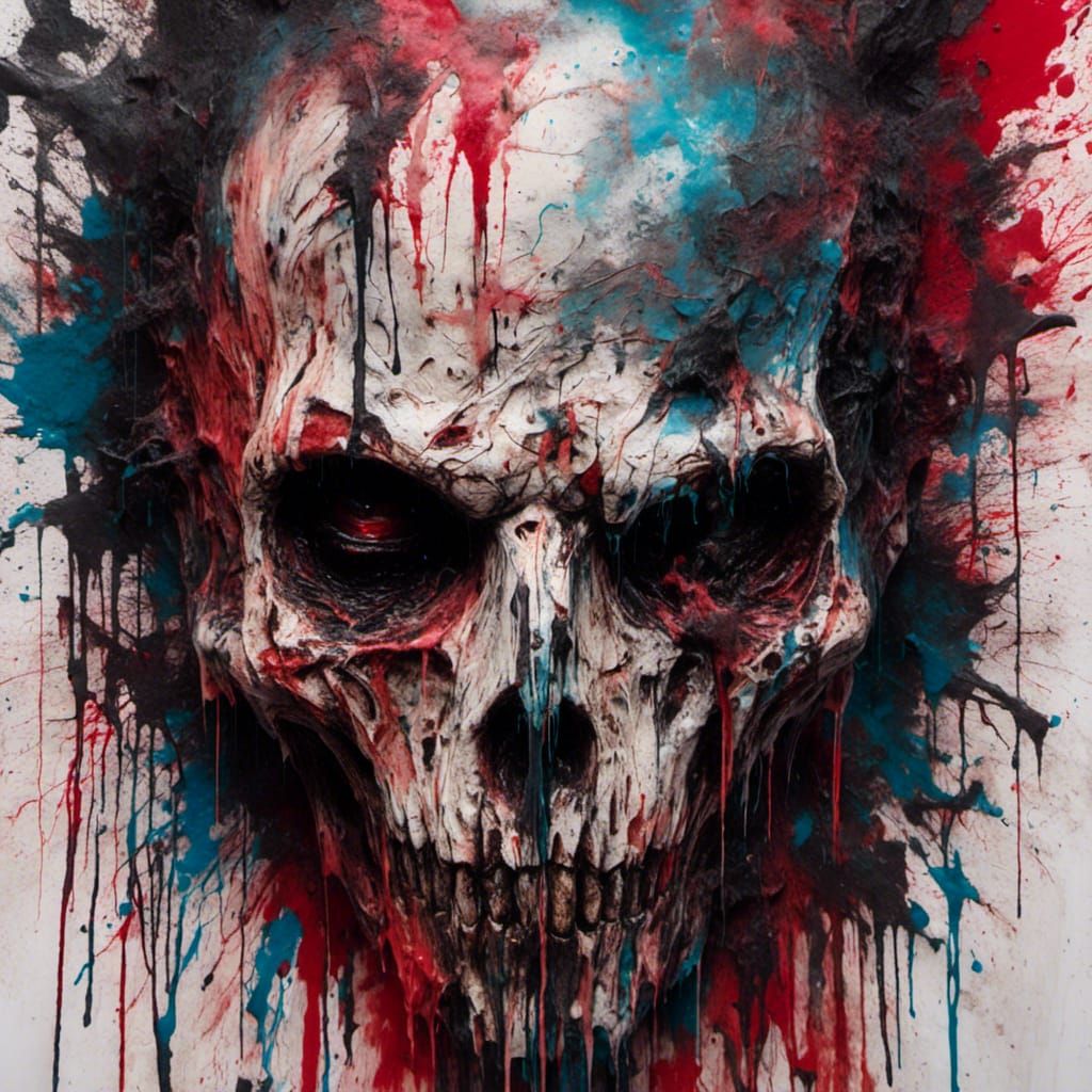 Macabre Graffiti Skull in Ultra Quality