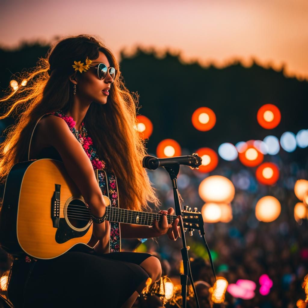 Rock Concert with Natural Beauty in Sharp Focus
