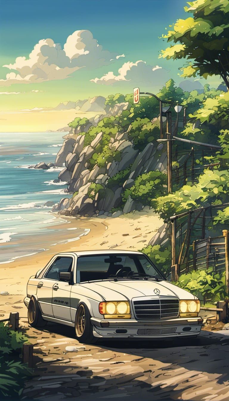 Cartoon Style Mercedes AMG E-Class