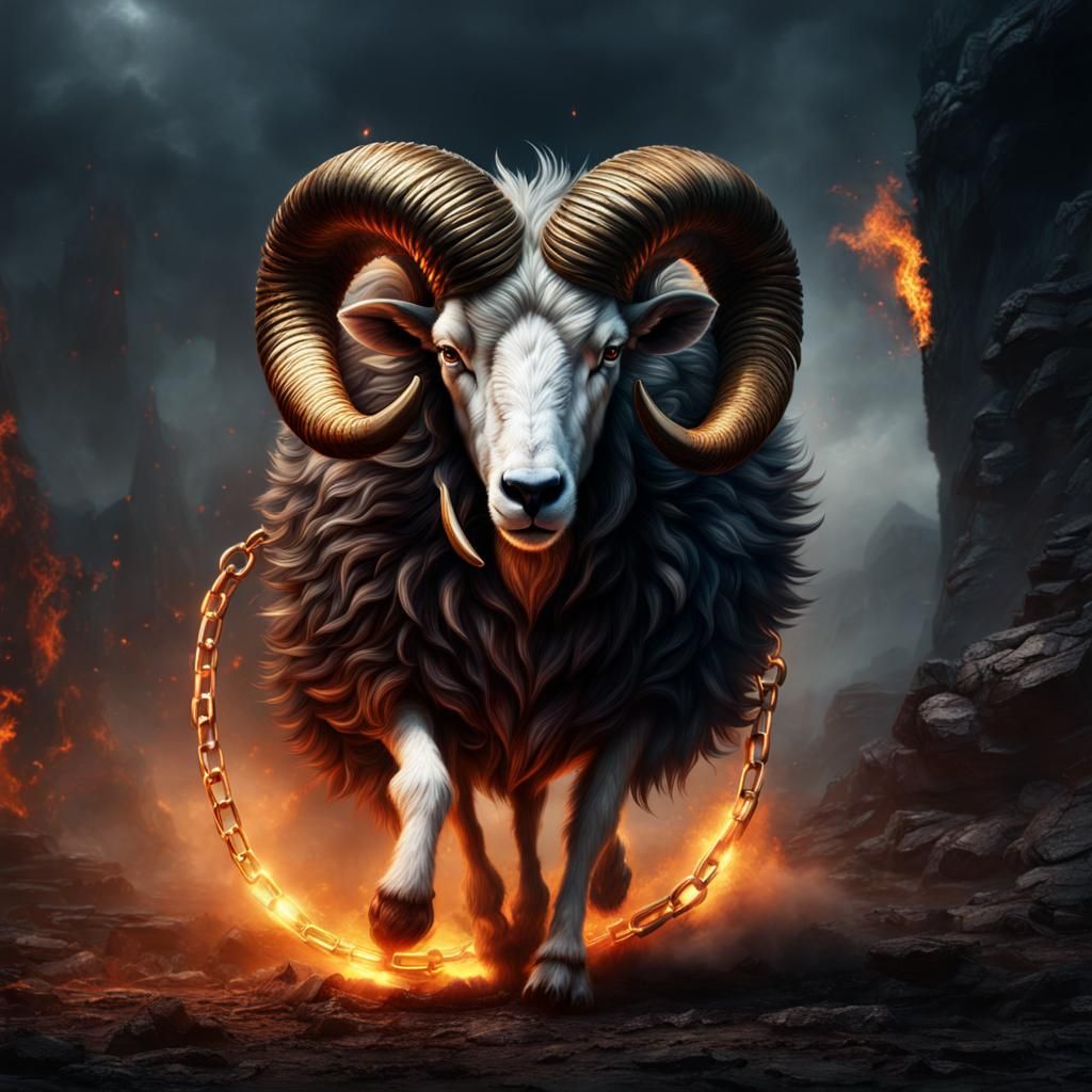 Fiery Ram with Iron Shackles: Digital Matte Painting