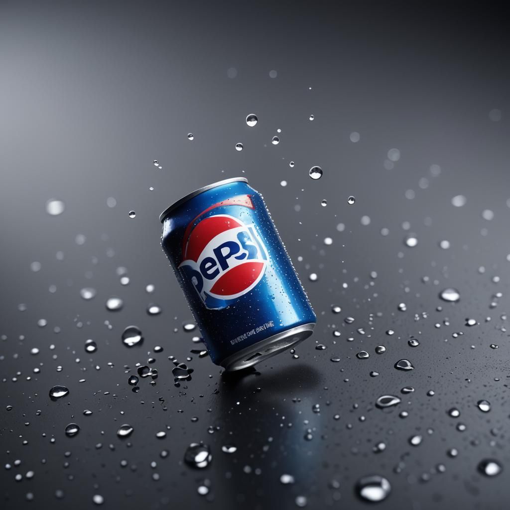 Hyperrealistic Pepsi Can Still Life Photography