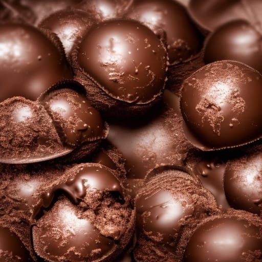 Hyperrealistic Chocolate Close-Up in High Definition