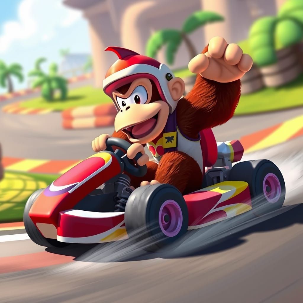 Diddy Kong Races in Gokart: Concept Art Style