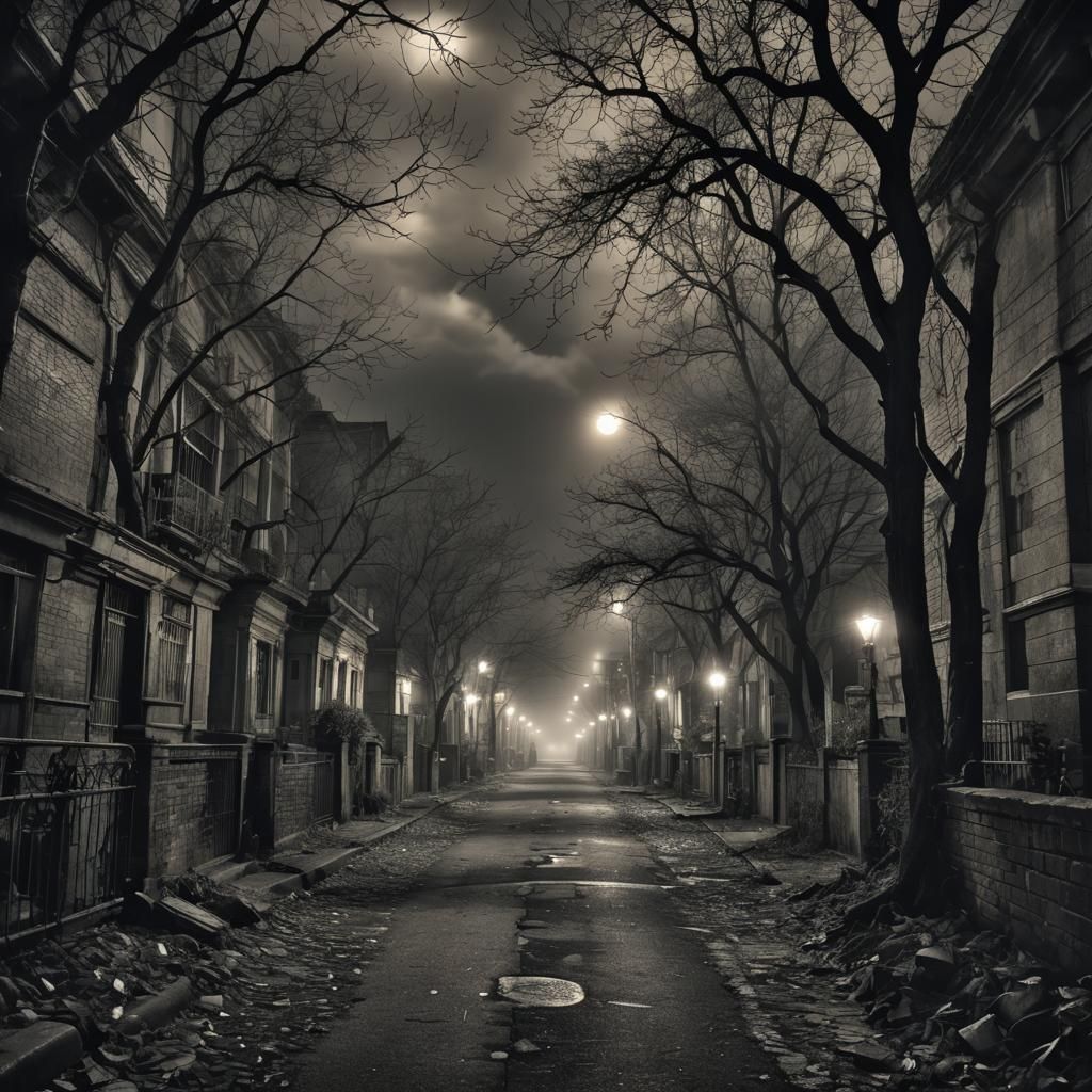 Moody Night Scene: Longing and Emptiness