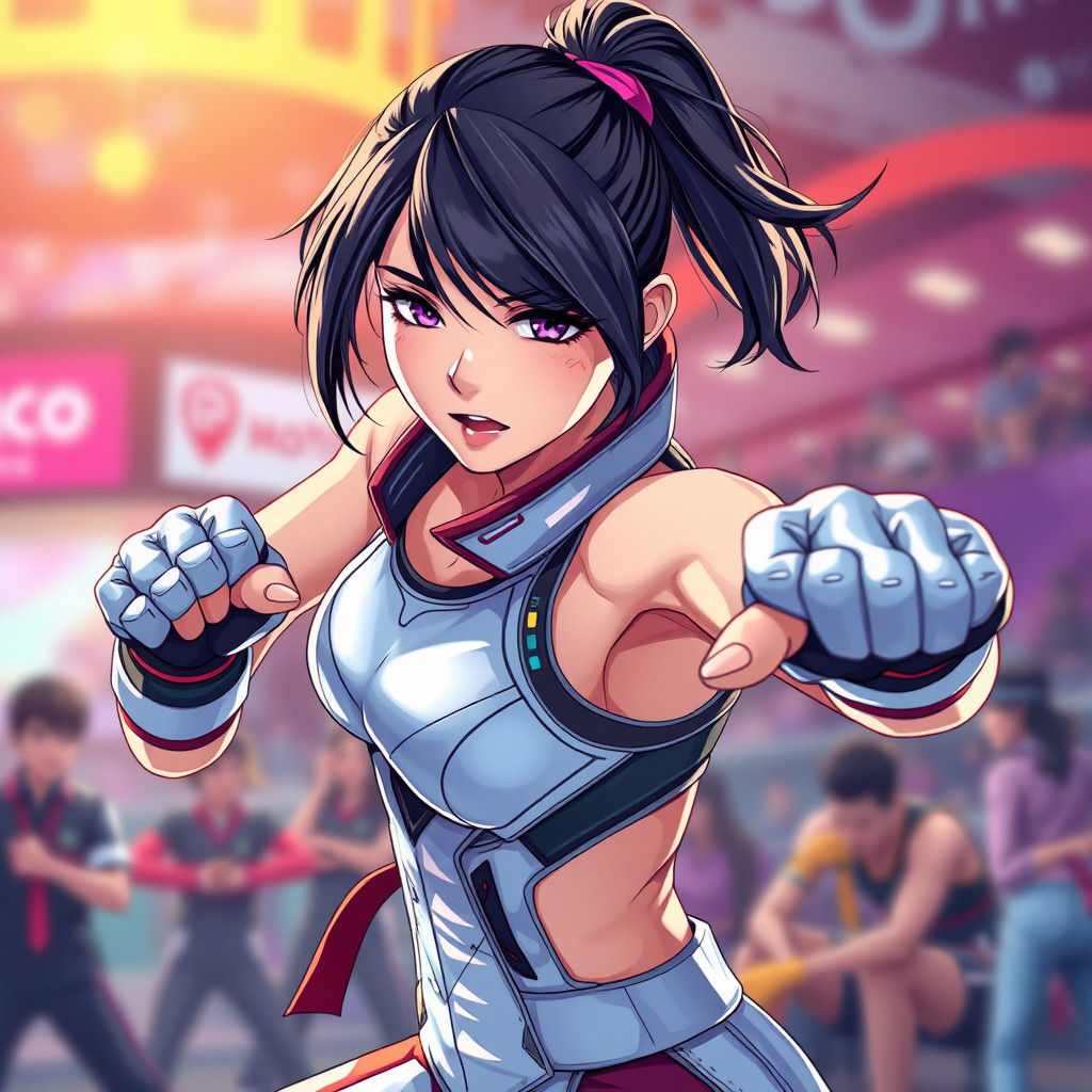 Woman Fighter in Monaco Tournament: Manga Scan Aesthetic