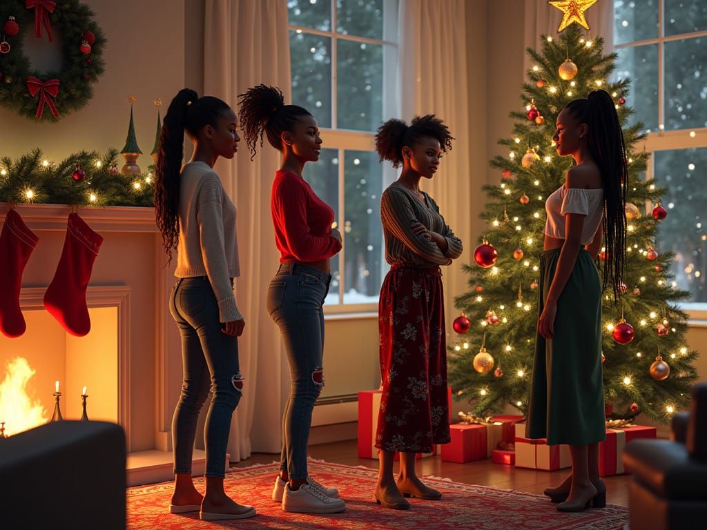 Sisters Celebrate Christmas in Style