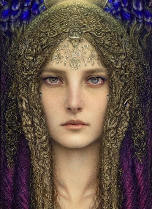 High Priestess Portrait by Delville and Mazzoni