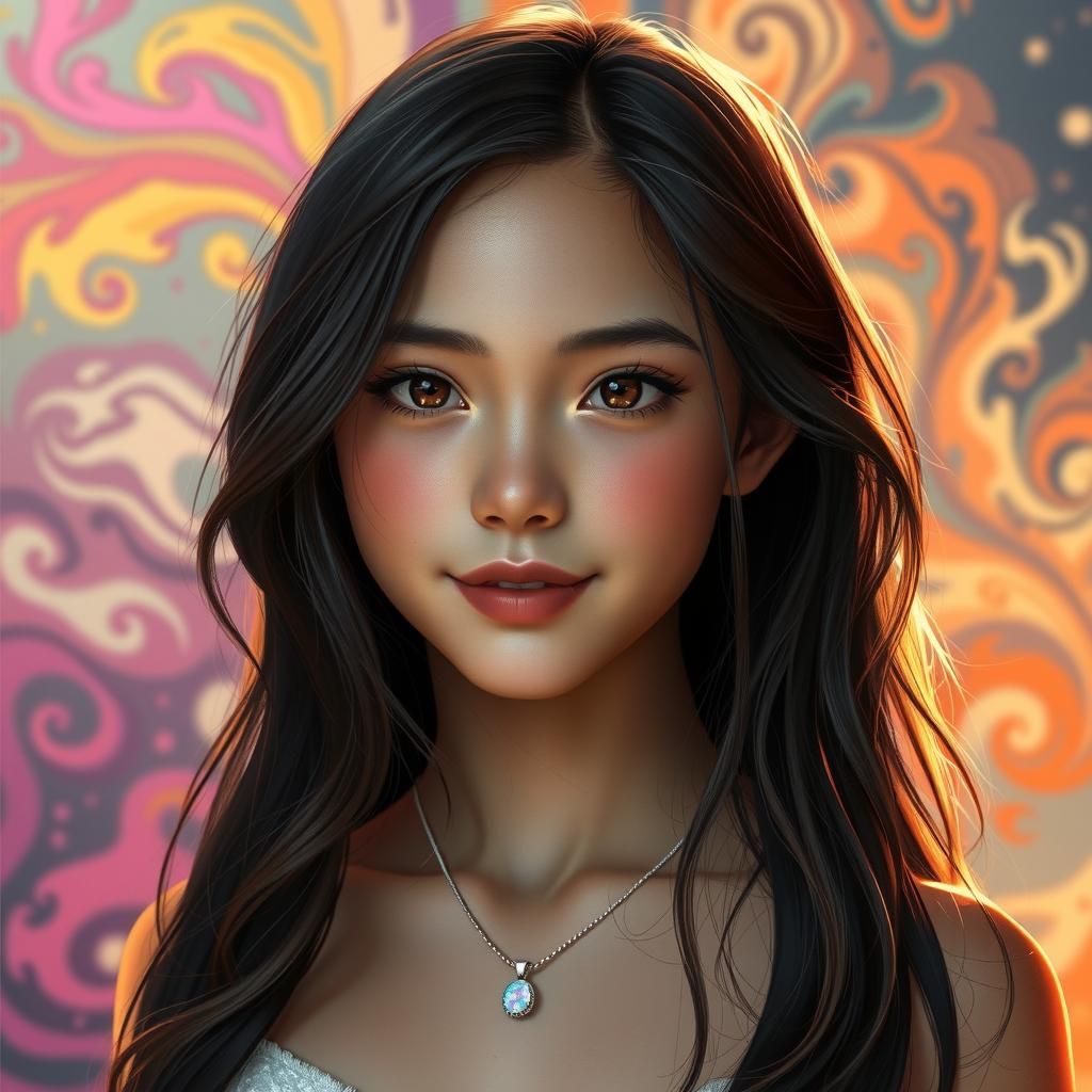 Girl with Piercing Eyes in Dramatic Lighting