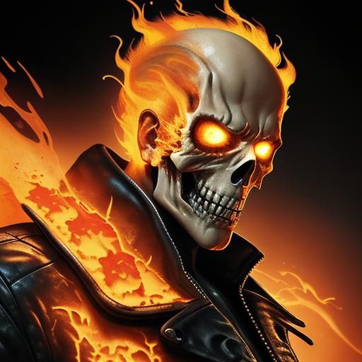 Hyperrealistic Ghost Rider Concept Art