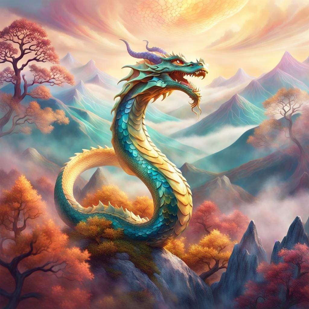 Illustration of Evren dragon.