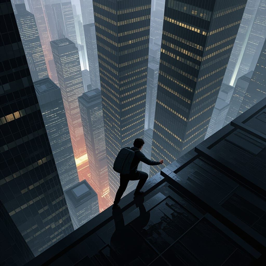 Person Ascends 200 Floors Escaping a Void