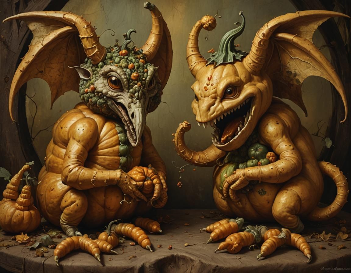 Whimsical Gourds in Renaissance Fantasy Style