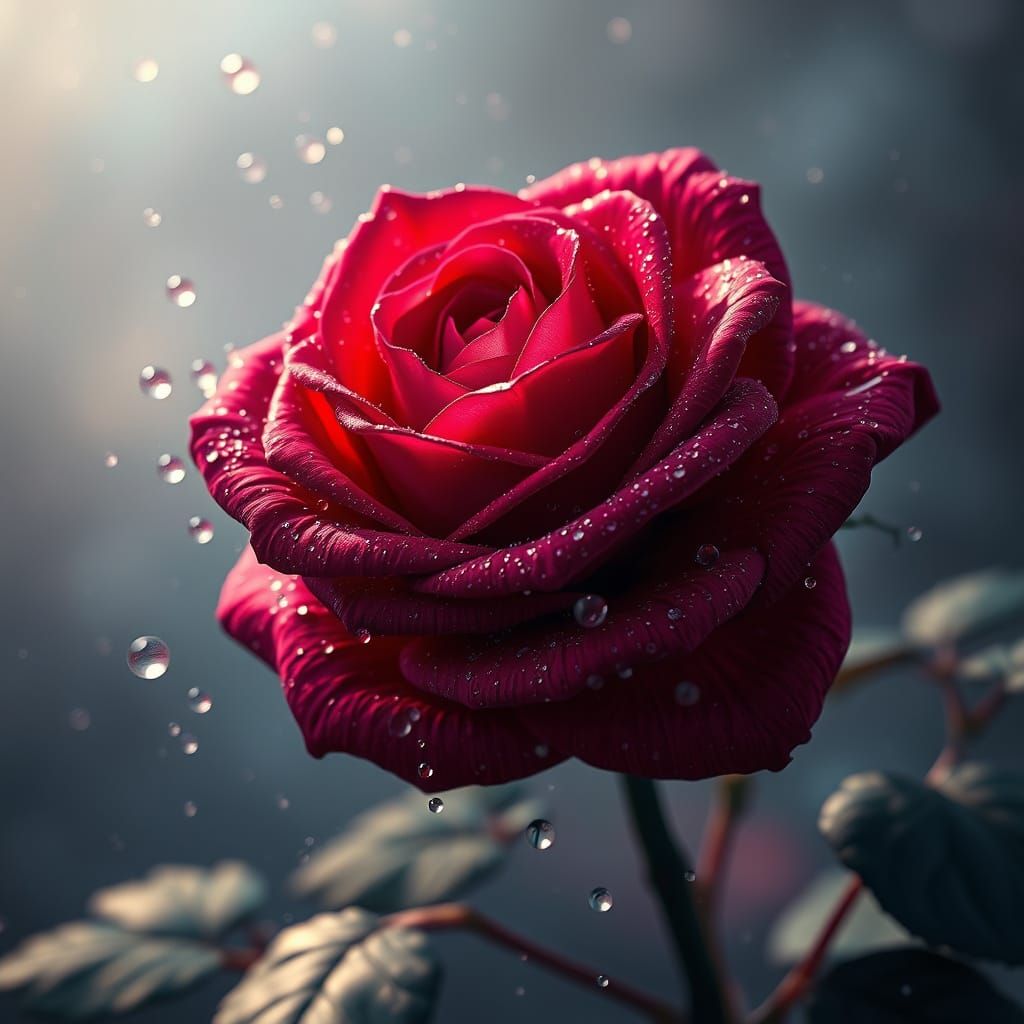 Surreal Rose Petal Drops Inspire Humanity in Vibrant Maron H...