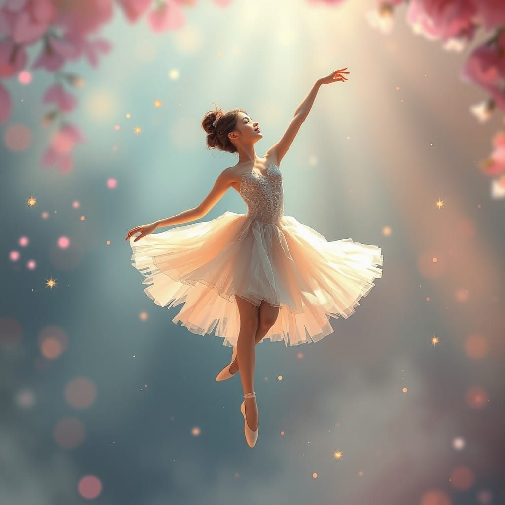 Enchanted Whimsical Ballerina in Dreamlike 4K Animation