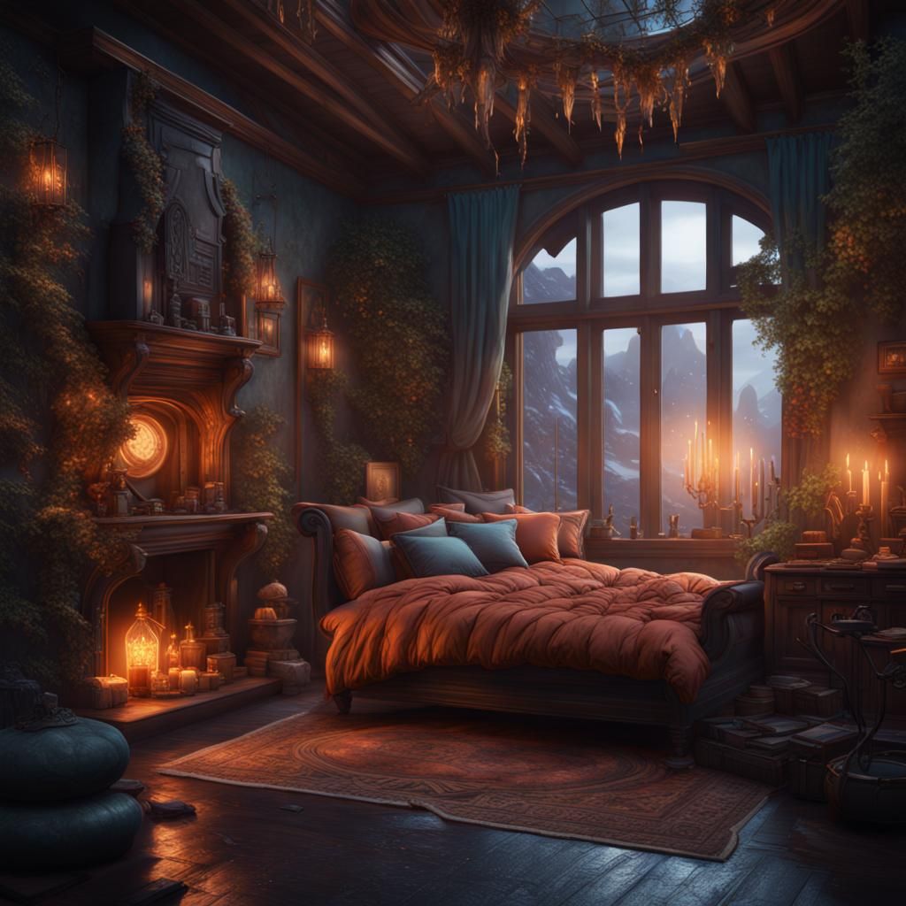 Fantastical Matte Painting with Deep Color