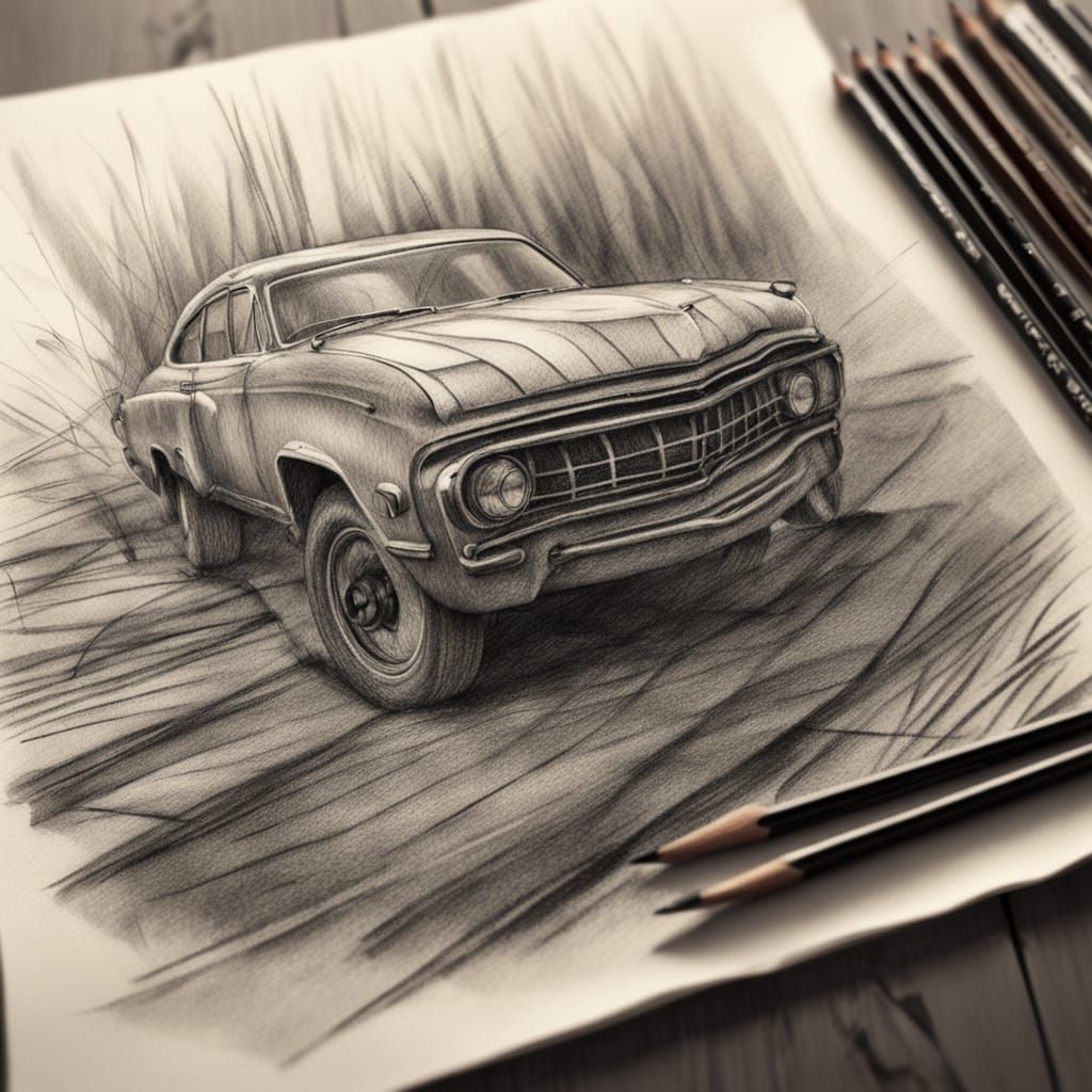 Charcoal Sketch of a Detailed Portrait