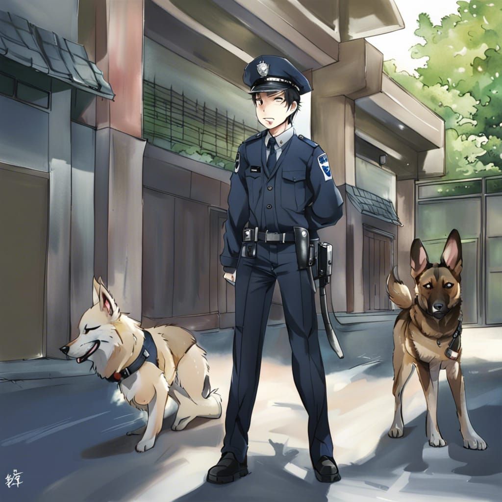 Anime Style Police Dog, Manga Key Visual