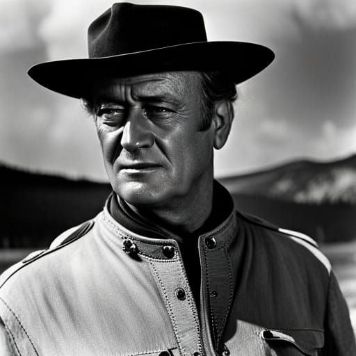 Vintage Western Cowboy in Montana Mountains