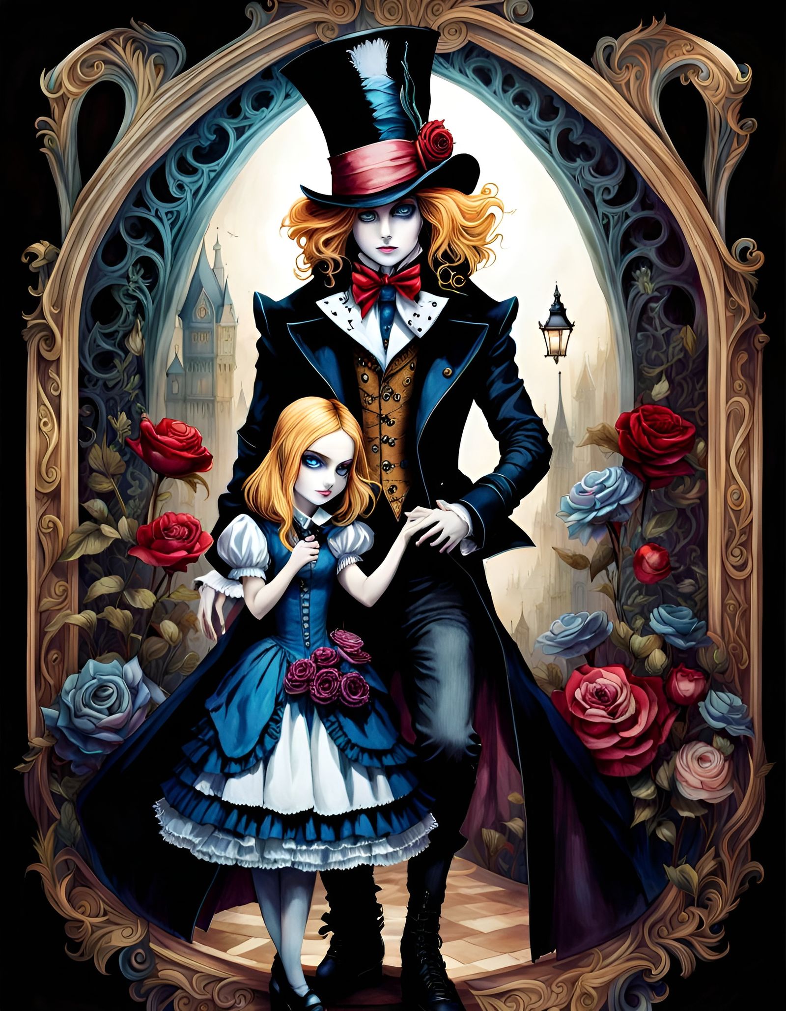 Goth Style Mad Hatter & A Small Alice
