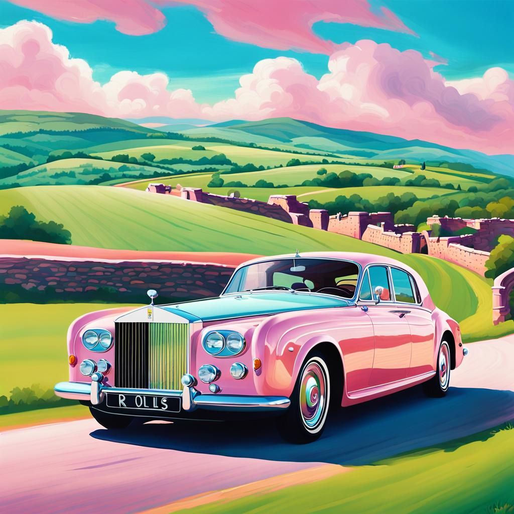 Pink Rolls Royce in Hyper-Realistic 3D Rendering