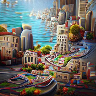 Detailed 8K 3D Painting of City By The Bay