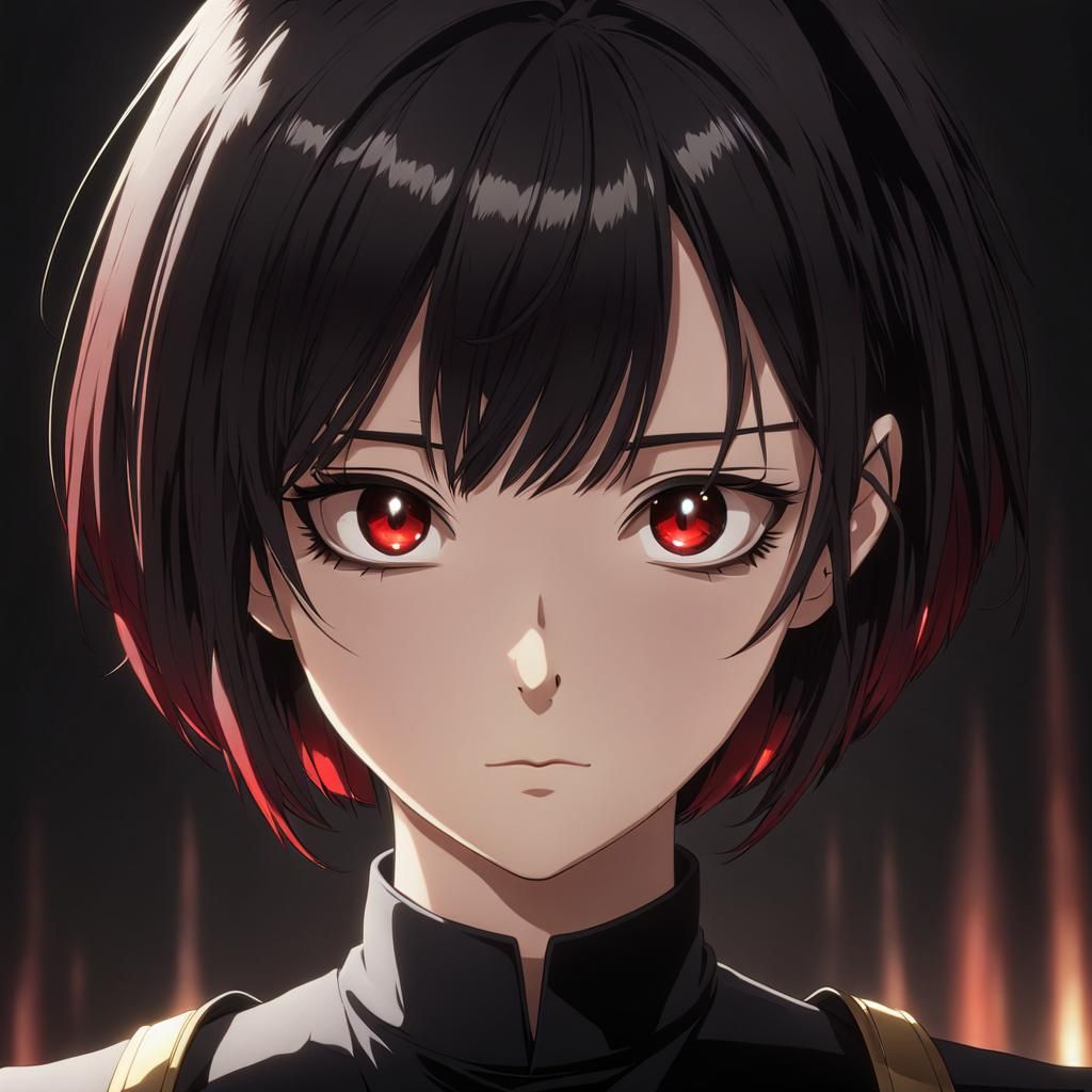 Anime Girl with Dark Aura