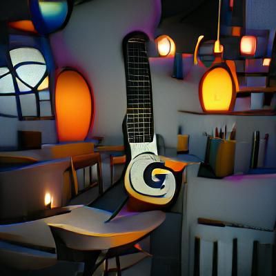 Guild Guitar in NightCafe: Unreal Engine Art